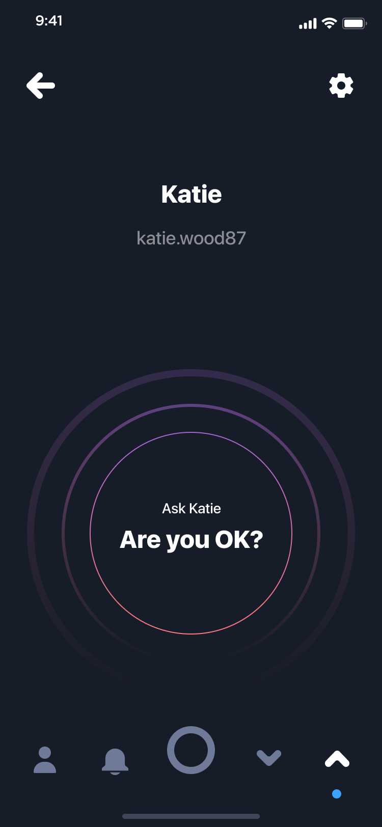 App screen: are you ok request